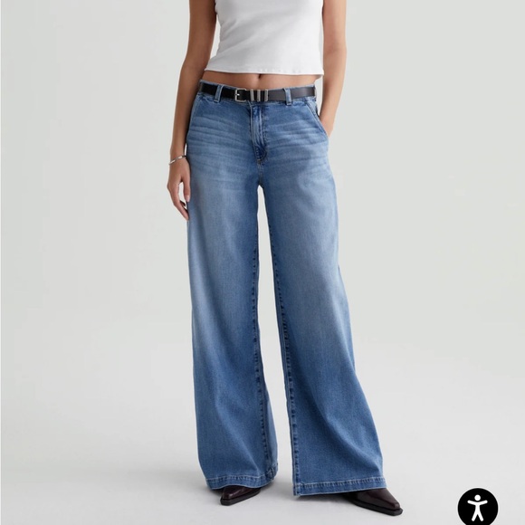 AG Stella Palazzo Wide Leg Jeans - Picture 1 of 7